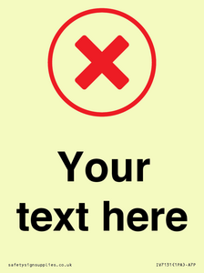 Custom plain background, red cross in a circle sign